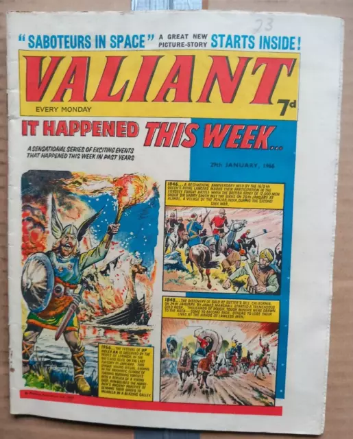 "Valiant " Comic 1966 Classic Vintage Uk Comic Best For Comic Strips!