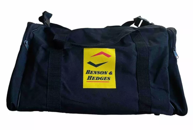 BENSON & HEDGES BAG 90s Shoulder Holdall Duffle Bag Black Tobacco Advertising