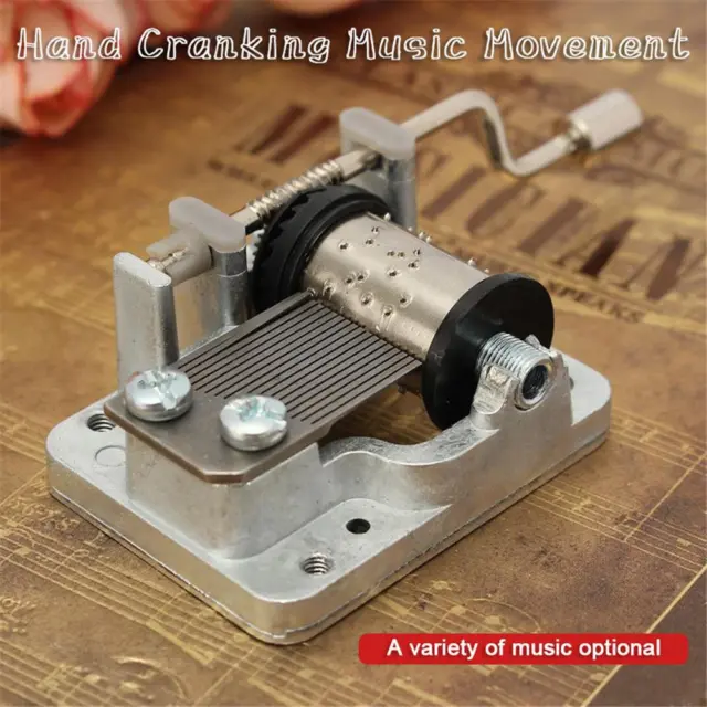 Mini Hand Cranking Music Movement Mechanism Windup DIY Music Box Collectibles