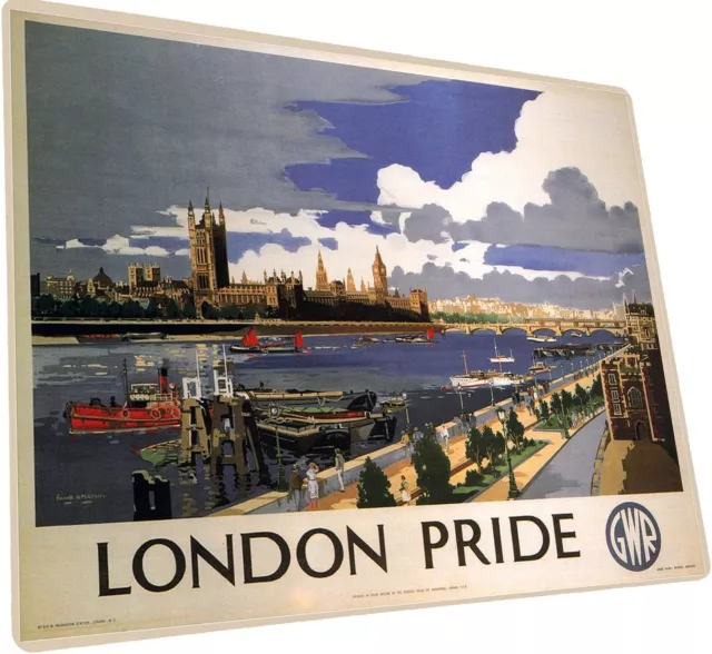 LONDON PRIDE SIGN PLAQUE Vintage Retro Advert METAL Railway Gift Travel Train