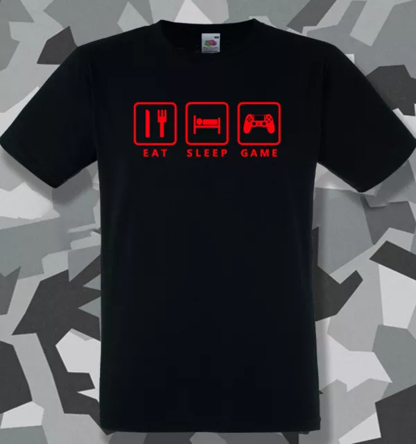 Eat Sleep Game Playstation Version T-shirt uomo giocatore giocatore regalo compleanno argilla 6