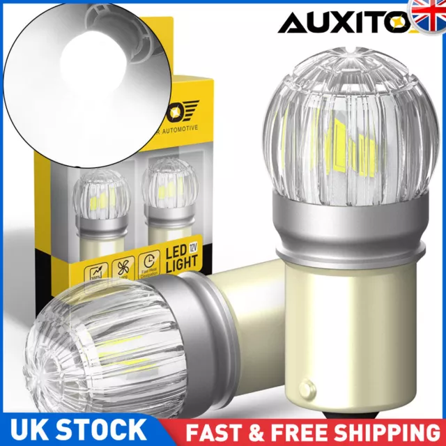 2X BA15s 1156 P21W 382 COB LED Daytime Running Light Lamps Bulb DRL Xenon White