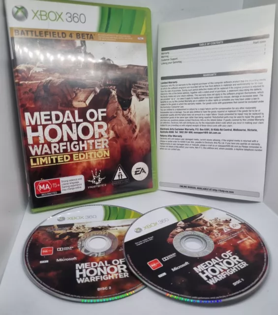 Medal of Honor: Warfighter - Limited Edition - Complete W Manual Xbox 360