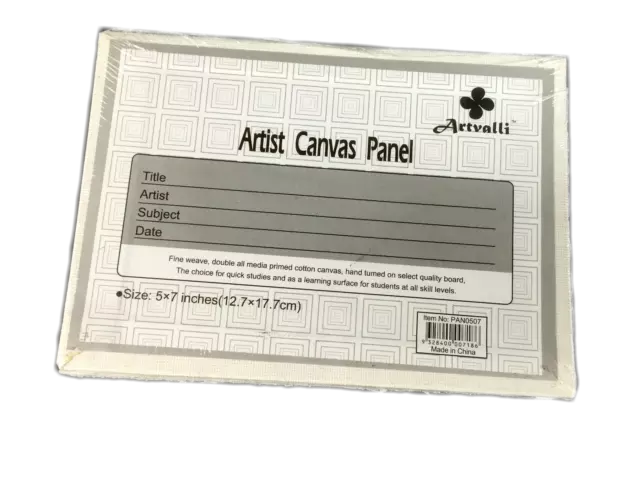 12 pcs Blank 5" x 7" Artist Canvas Panel Panels Board Art Drawing bulk new