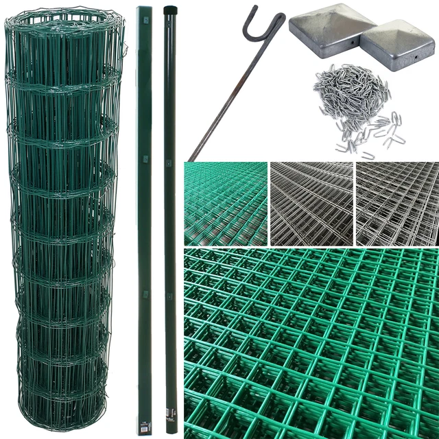 PVC COATED WIRE Mesh Fencing Wire Galvanised Garden Nail Metal Fence