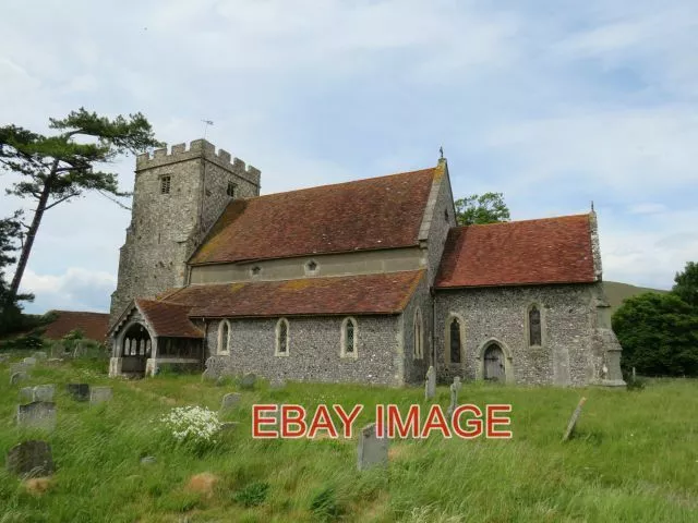 Photo  St Andrew's Church Beddingham Sussex   The Church Is Near To Glynde Reach