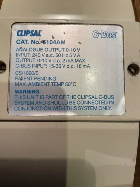 Clipsal C-Bus Bus 0-10v 4 Channel Analogue Module 5104AM Series One 2