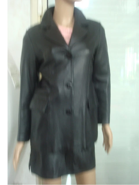 Blouson Cuir Henceford Paris Agneau Plongé Noir - Taille XS Femme - Occasion TB