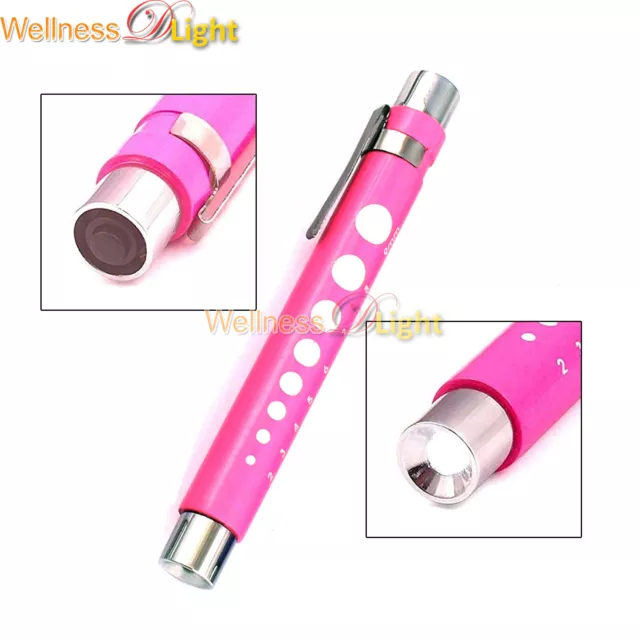 LED Pen Light with Pupil Gauge +Reuseable For Doctor Pocket Diagnostic 2