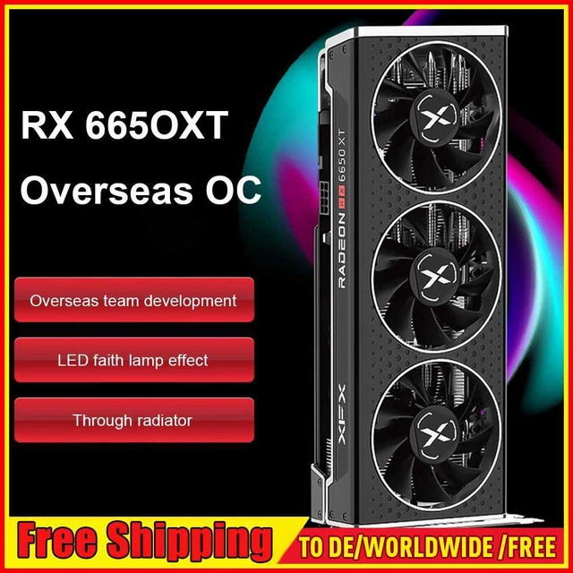 XFX RX6650 Graphic Card Fan Cooling Desktop Computer PC Accessories