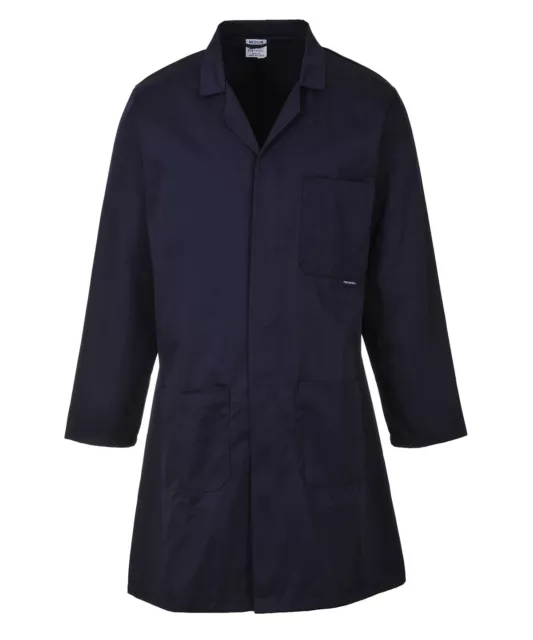 Portwest Standard Laboratory / Warehouse Stud Front Pocket Lab Coat 2852. PW175