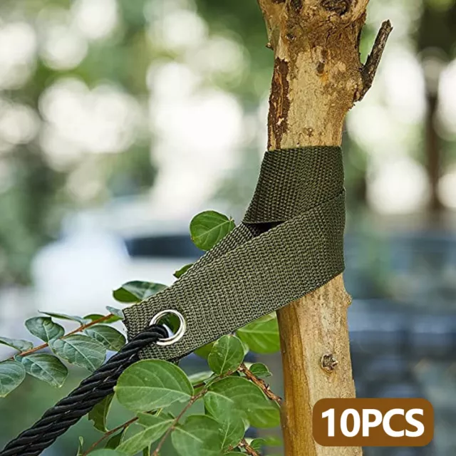 10pcs Tent Effectively With Grommets Support Tree Straps Outdoor Heavy Duty