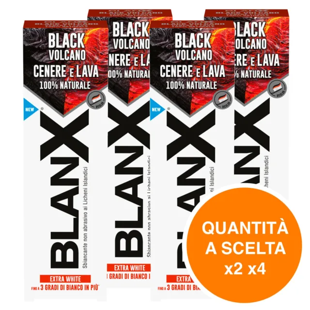 Blanx Black Volcano Dentifricio Sbiancante Non Abrasivo Licheni Islandici 75ml