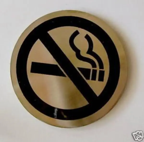 Wenko Klebeschild Rauchen Verboten Edelstahl selbstklebend