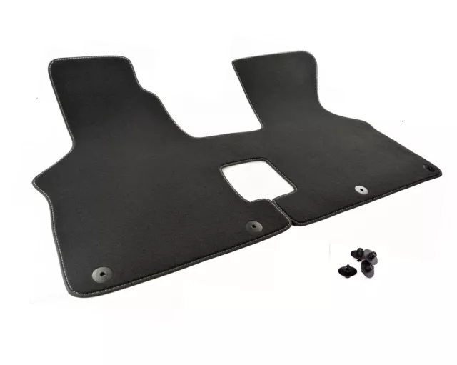 Alfombrilla Apto para VW T4 2-3 Asientos Cambios Premium Terciopelo Anth Slb