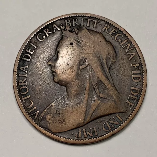 Great Britain One Penny Coin From 1895 To 1901  FREE SHIPPING