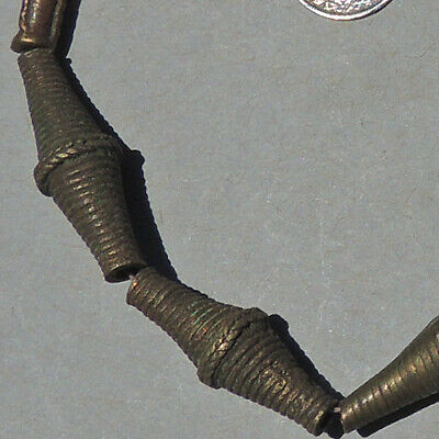8 antique old lost wax cast brass beads ashanti ghana #76