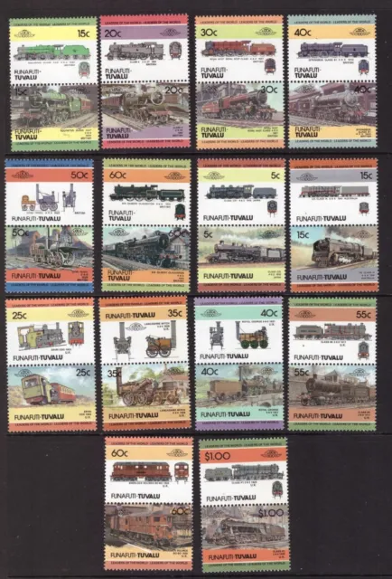 Tuvalu 1984 Trains Locomotive Railway Funafuti set MNH mint stamps