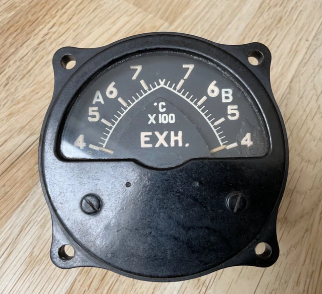 VINTAGE RAF CANBERRA Aircraft Exhaust Temperature Indicator 6A/1674