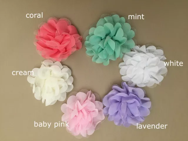 DIY Large Chiffon Tulle Flower Embellishment Headband Handmade Craft