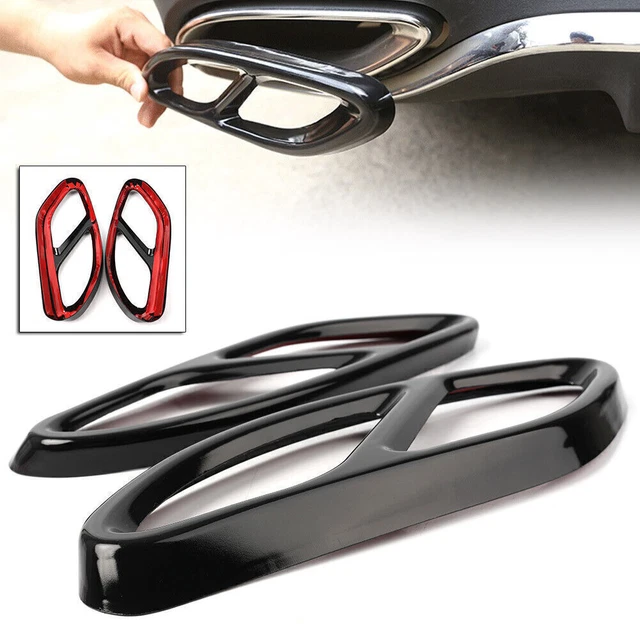 Parafango scarico listello decorativo per Mercedes Benz GLC C E classe W205 C207 nero
