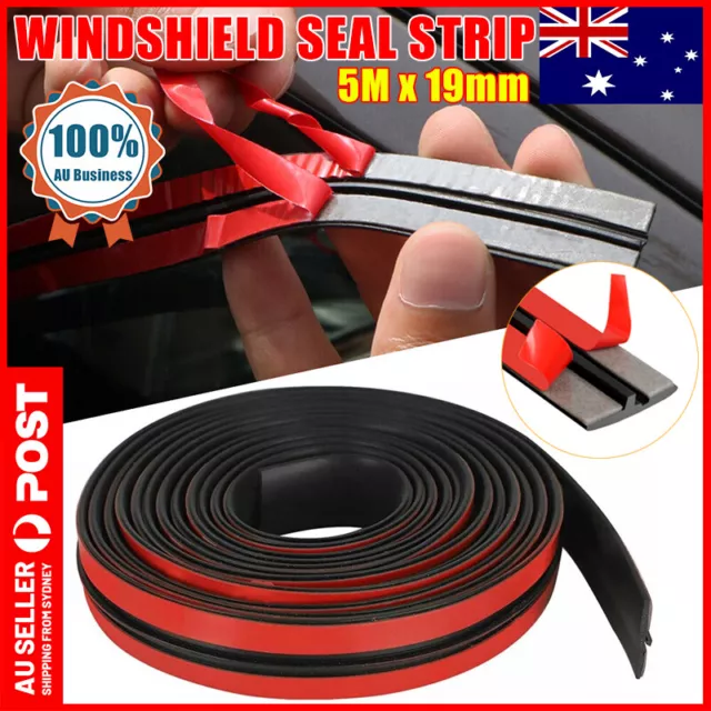 5M Window Trim Edge Moulding Rubber Weatherstrip Seal Strip Car Front Windshield