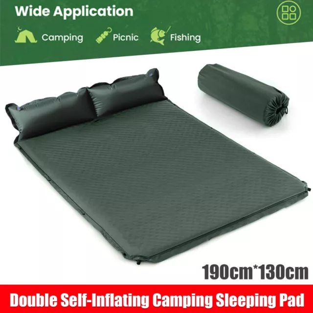 Hike Mattress Double Camping Sleeping Pad Thick Self Inflating Outdoor Air Bed