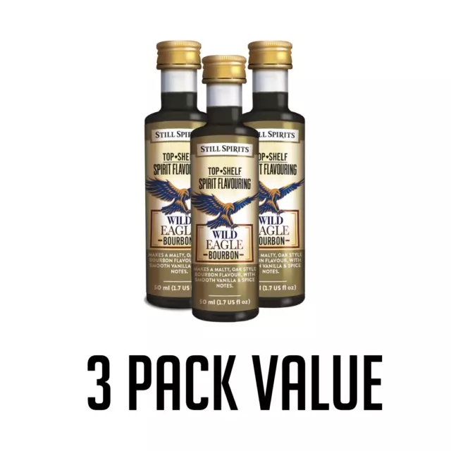 Top Shelf Still Spirits Wild Eagle Turkey Essence Flavour Spirit - 3 Pack Value