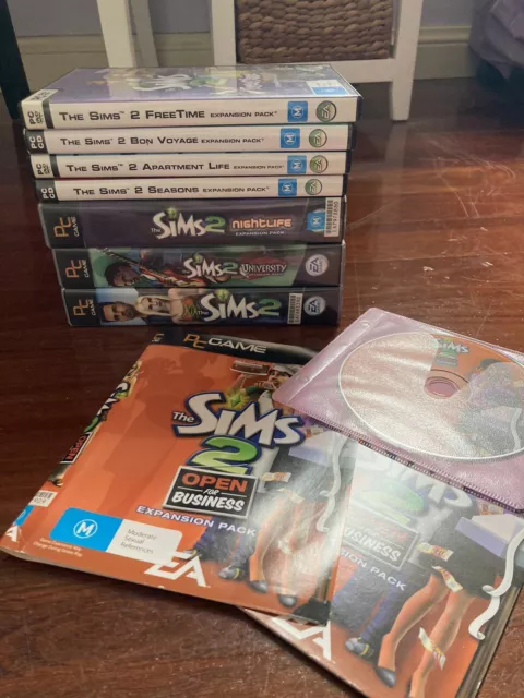 The Sims 2: Base Game with Expansion Lot Bundle 4 games PC CD