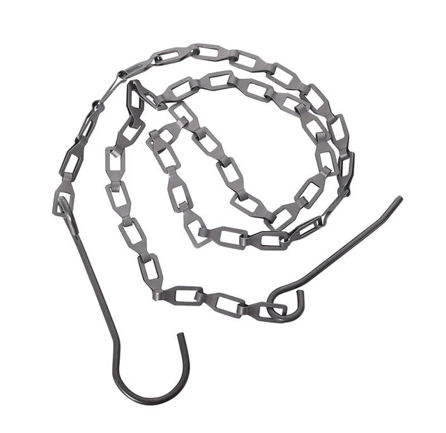 Titanium Hanging Chain With Hooks Camping Tripod Board Adjustable For Pot Grill