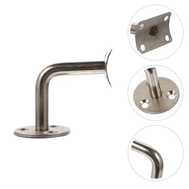 4 piezas pasamanos de acero inoxidable soporte de soporte de escalera barandillas de montaje en pared