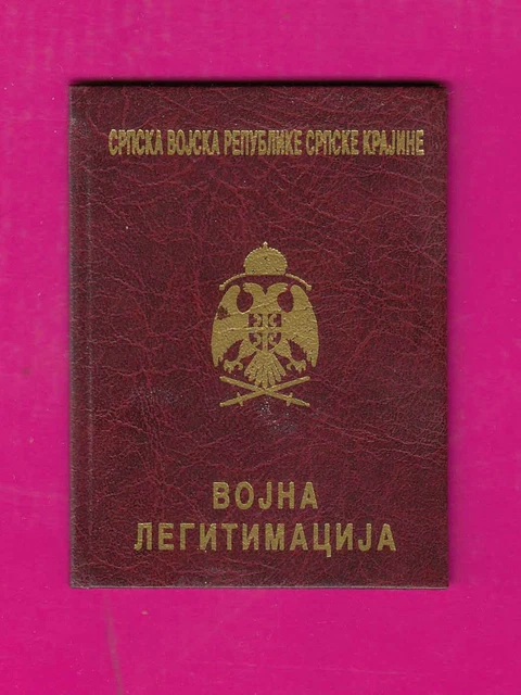 Balcan War Era - Serb Army Republic Of Serb Krajina - Military Legitimation -Rr