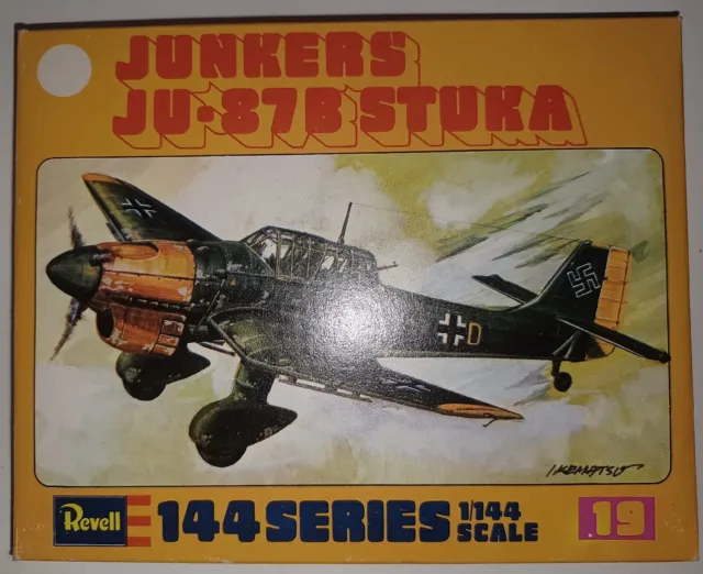 Vintage Revell H1019 Junkers Ju87B Stuka 1:144 scale model plastic model kit