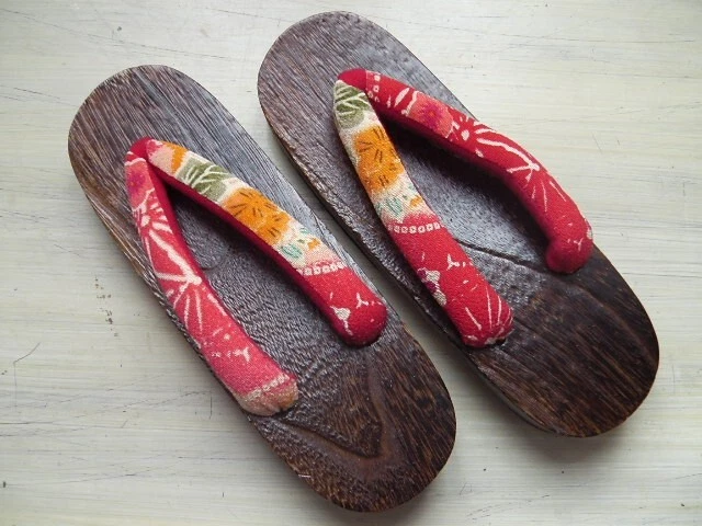Tongs En Bois Geta Japonaises Femme - Semelle Épaisse, Style Kimono, Taille 39 Noir