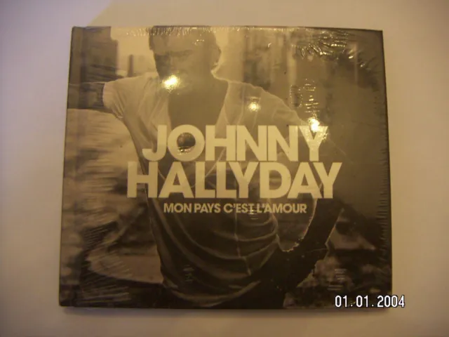 CD Neuf  Johnny Hallyday Mon Pays c'est l'Amour.