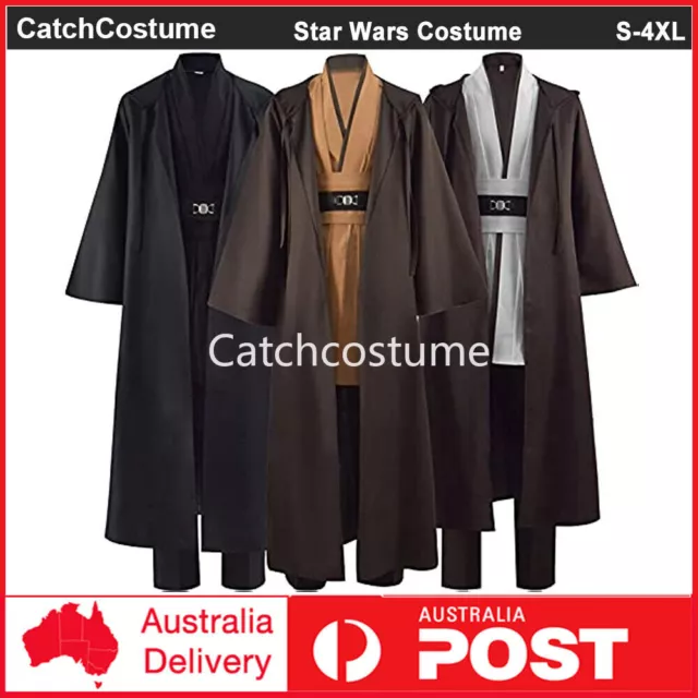 Star Wars Obi-wan Kenobi Jedi Knight Master Costume Full Set Cosplay Cloak Suits