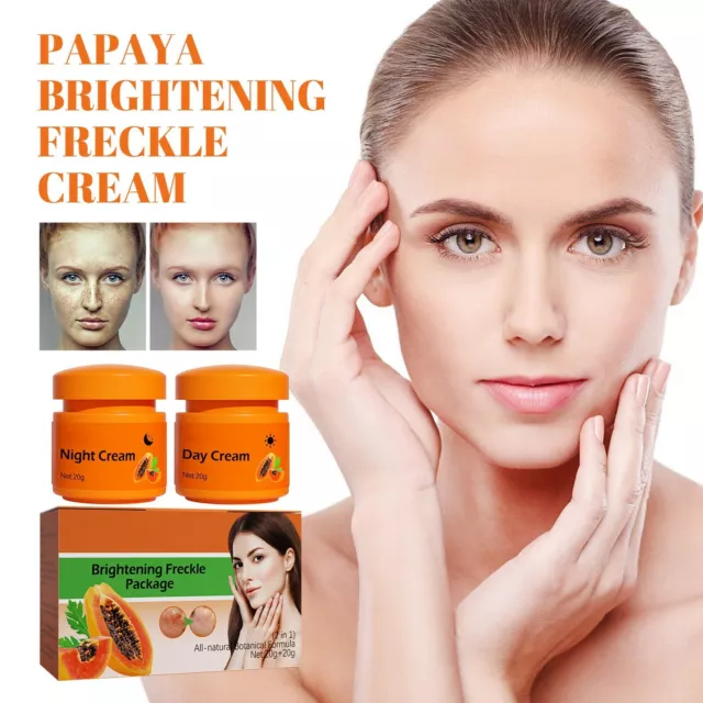 Papaya Freckle Fades lentiggini facciali scure schiarisce la pelle mattina e sera