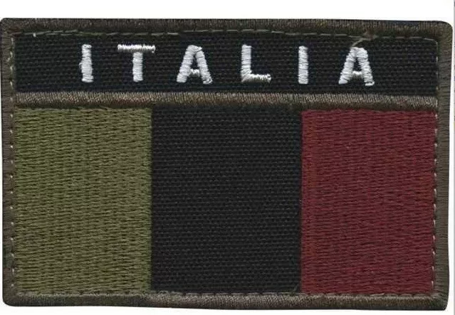 Toppa patch italia bassa visibilita' esercito carabiniere  bandiera softair 