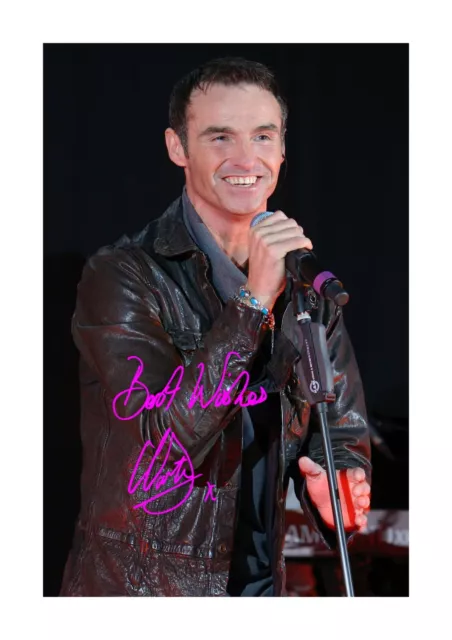 Marti Pellow 3 Wet Wet Wet A4 reproduction autograph poster with choice of frame