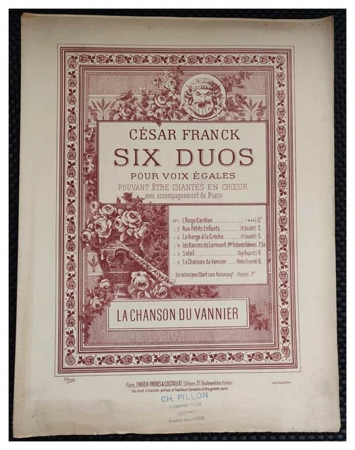 La Chanson du Vannier - N° 6 des Six Duos pour Voix égales avec accompagnement d