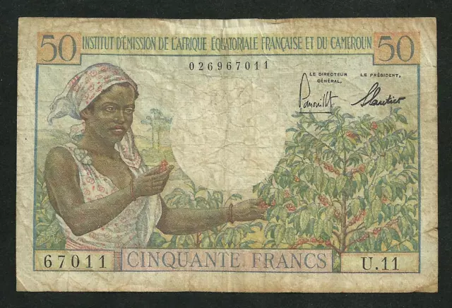 Colonies Françaises : Cameroun : 50 Francs 1957
