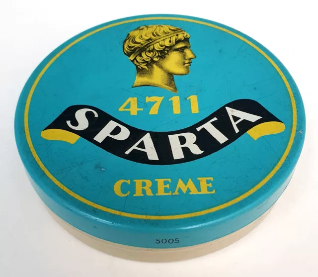 Alte Bechdose 4711 SPARTA CREME Hautpflege, Ø 7,5 cm, D orig. um 1950, TOP!