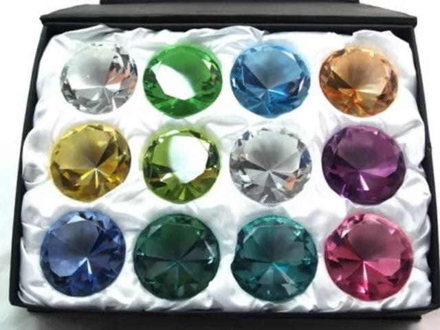 Fancy 80mm Crystal Glass Diamond Paperweight