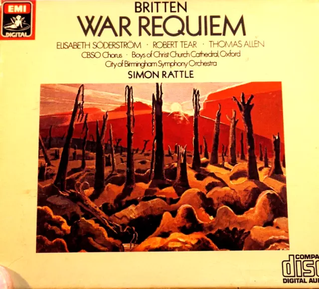 Britten - War Requiem, Rattle, 2 CD Set  - CD, VG