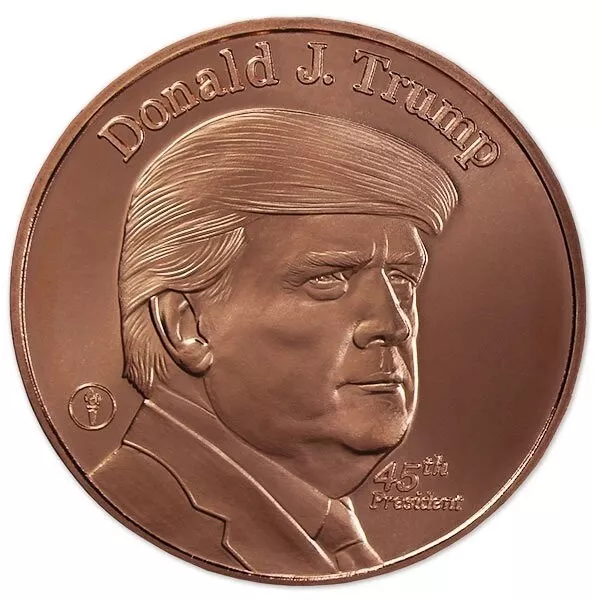 5 x President Trump Rounds - 1 AVDP Oz, .999 Pure Copper- Maga Support Coin-2024