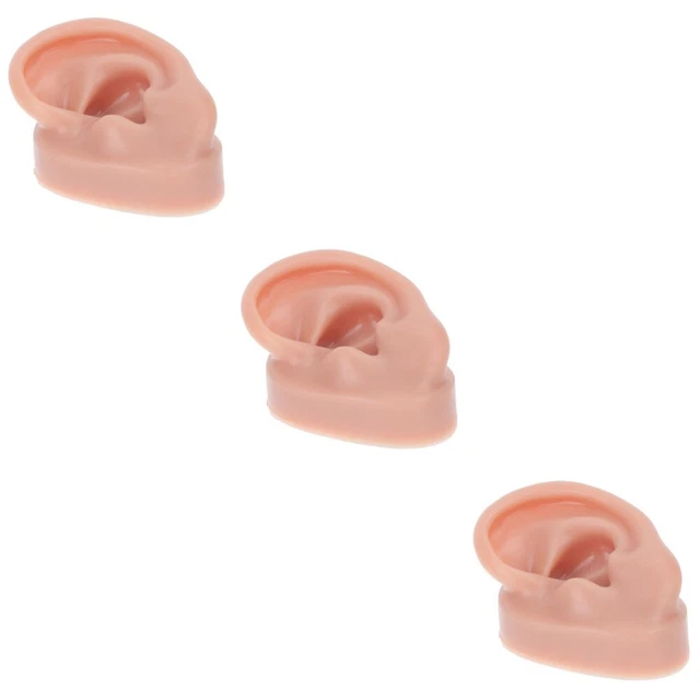 3 piezas Modelo de Oreja Pernos Usando Silicona Sutura Humana Práctica Suite Estudiantil