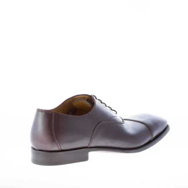 MIGLIORE herren schuhe men shoes made in Italy Dark brown leather oxford cap toe 3