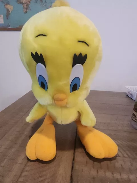 VTG Tweety Bird Plush Stuff  15” Toy Looney Tunes Warner Bros Yellow