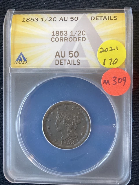 1853 Half Cent M309 1853 Half Cent M309