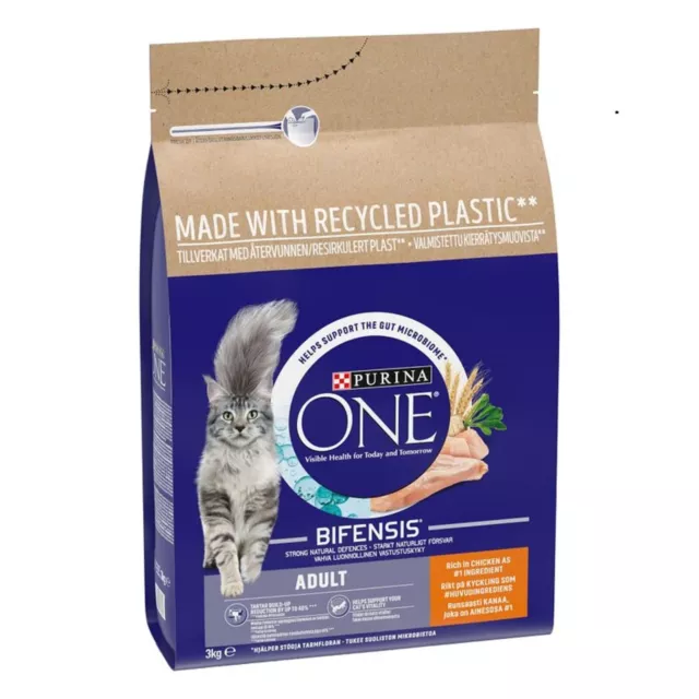 PURINA ONE Adult Chicken & Whole Grains Dry Cat Food 3kg